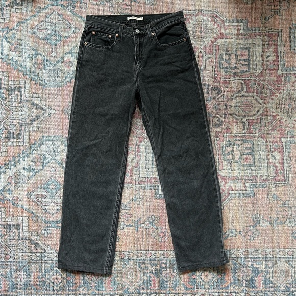 Levi’s Low Pro Straight Jeans in Black - Picture 1 of 4